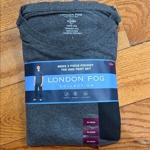 London Fog Men's Two-Piece Tee & Pant Set - Charcoal Gray